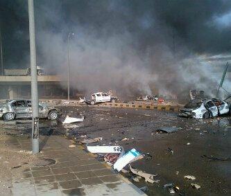 انفجار في الرياض صباحاً يهز المدينة شرقاً بعد انفجار ناقلة محملة بالنفط تحدث اضرار كبيرة بالصور 24