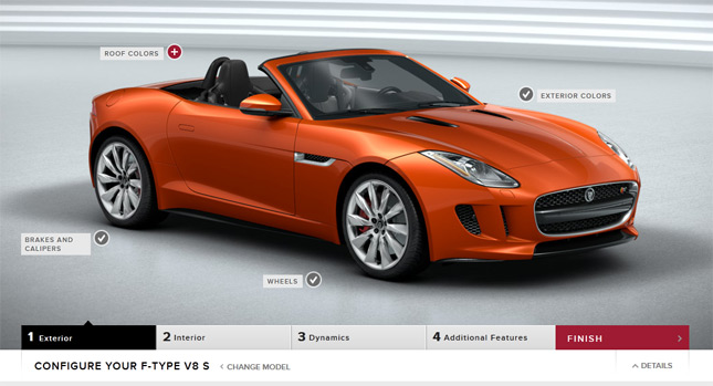 جاكوار اف تايب تعلن رسمياً عن الاسعار في أمريكا مع اختيار المواصفات والالوان بنفسك Jaguar F-Type 2