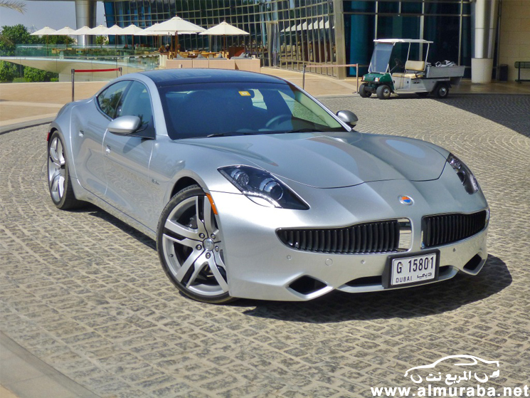 فيسكر كارما أول سيارة كهربائية في الشرق الاوسط تتواجد في مدينة دبي رسمياً بالصور Fisker Karma 1