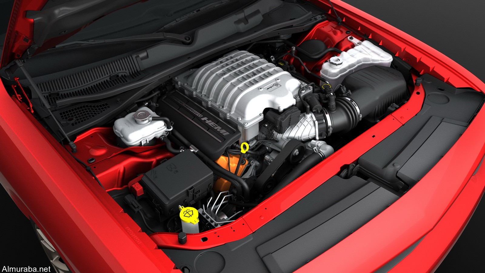 Supercharged 6.2-liter HEMI® Hellcat V-8 engine produces 707 horsepower and 650 lb.-ft. of torque