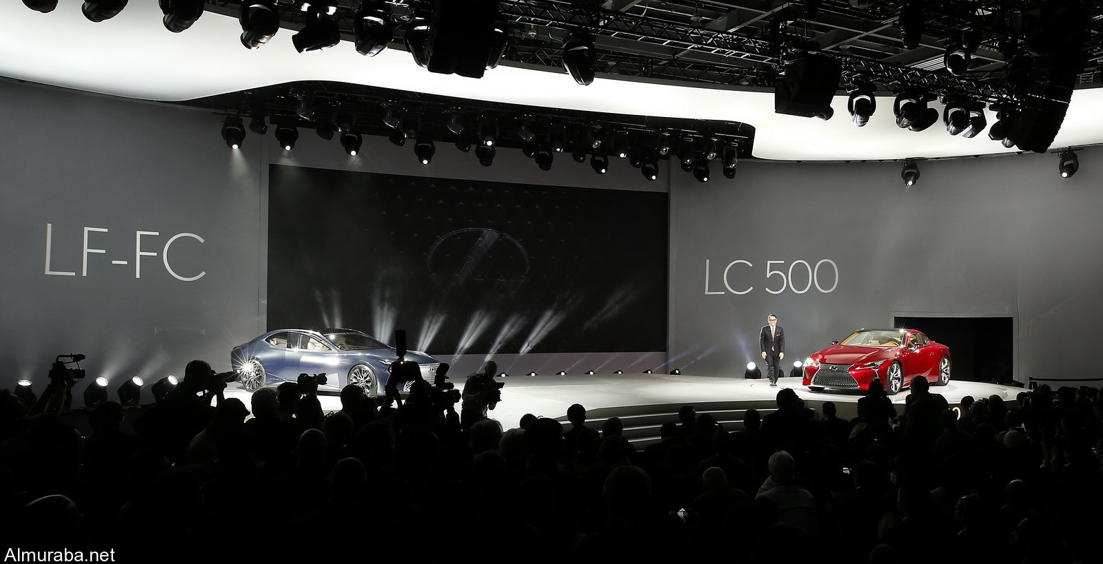 Detroit – January 11, 2016 – Akio Toyoda, Toyota Motor Corporation President and Lexus Chief Branding Officer unveiled the all-new Lexus LC 500 luxury sports car at the North American International Auto Show.  Lexus LC 500 features a 467 hp., V-8 engine, a 10-speed automatic transmission and amazing driving dynamics.  For more information contact Maurice Durand at 714-889-9908.