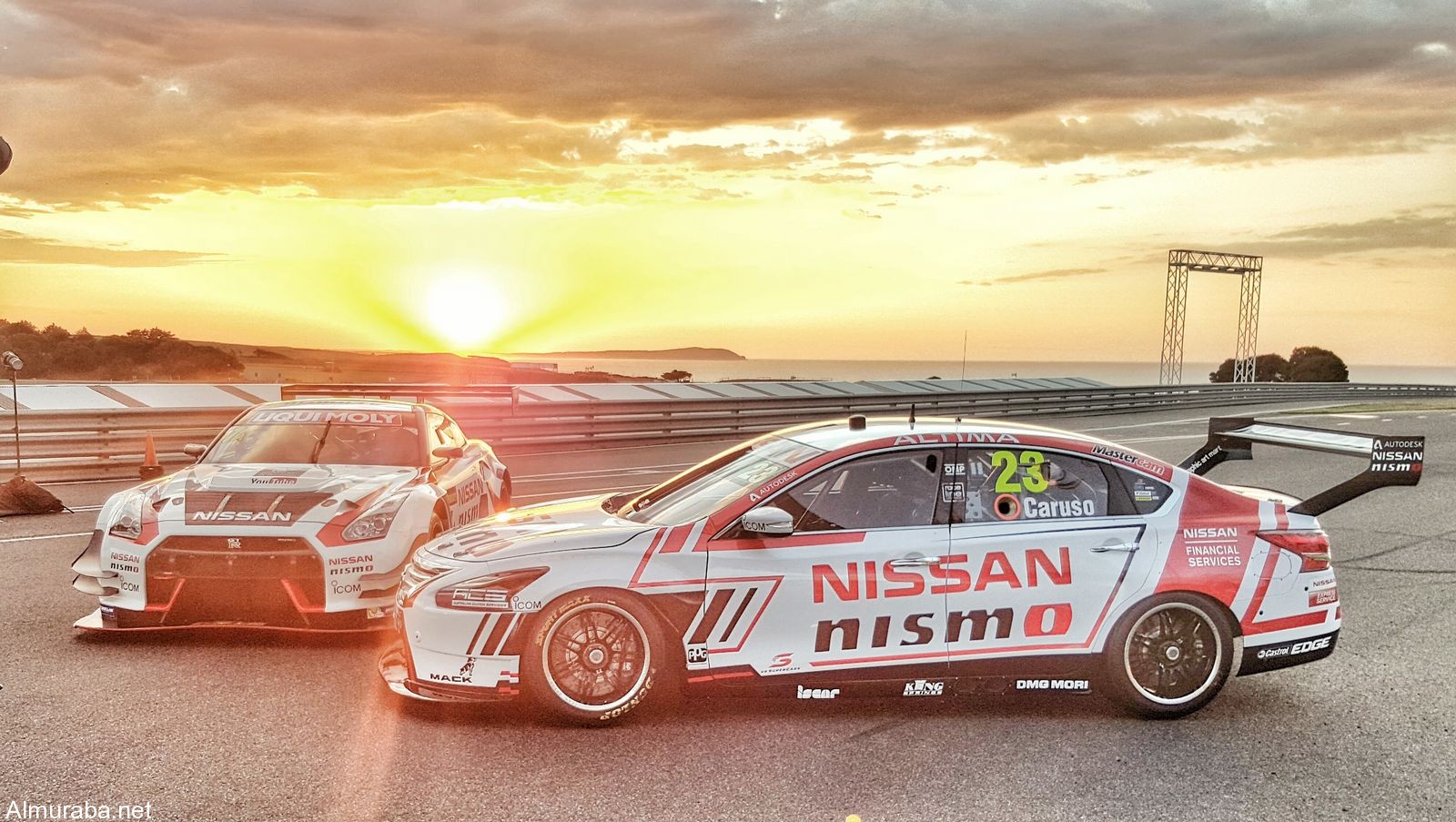 PHILLIP ISLAND, Australia (Jan. 28, 2016) – Nissan has unveiled its 2016 Australian motorsport activities at the Phillip Island Grand Prix Circuit in Victoria today. The 2016 livery for Michael Caruso’s #23 NISMO Nissan Altima V8 Supercar was revealed, carrying a variation of the global GT3 colors that the Altima carried in 2015. Also on track was the #1 Nissan GT-R NISMO GT3 that will aim to take back-to-back Bathurst 12 Hour victories for Nissan next week, with an Australian flag added to the now-familiar livery.