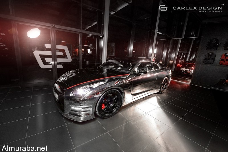 "كارليكس" للتصميم تصدر نموذجا معدلا من سيارة نيسان GT-R ذات هيكل مطلي بالكروم 4