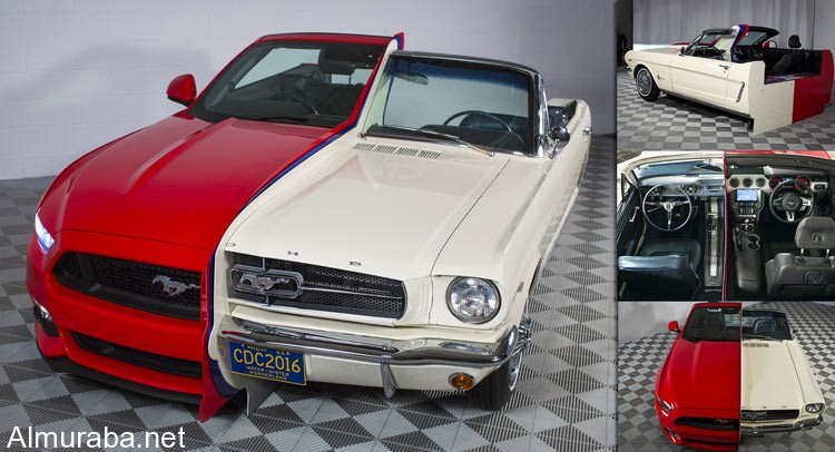 "فورد" تقوم بشق سيارتي موستانج موديل 1965 و2015 ودمجهم في هيكل واحد Ford 4