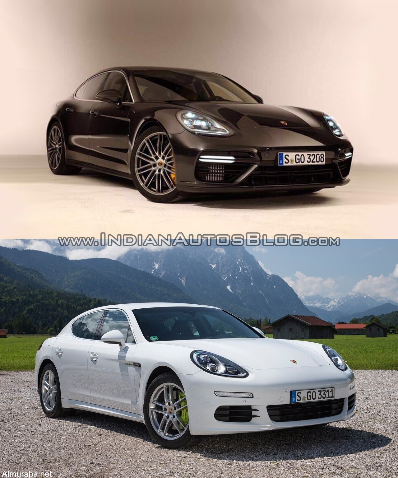 2017-Porsche-Panamera-vs.-2014-Porsche-Panamera-front-three-quarters