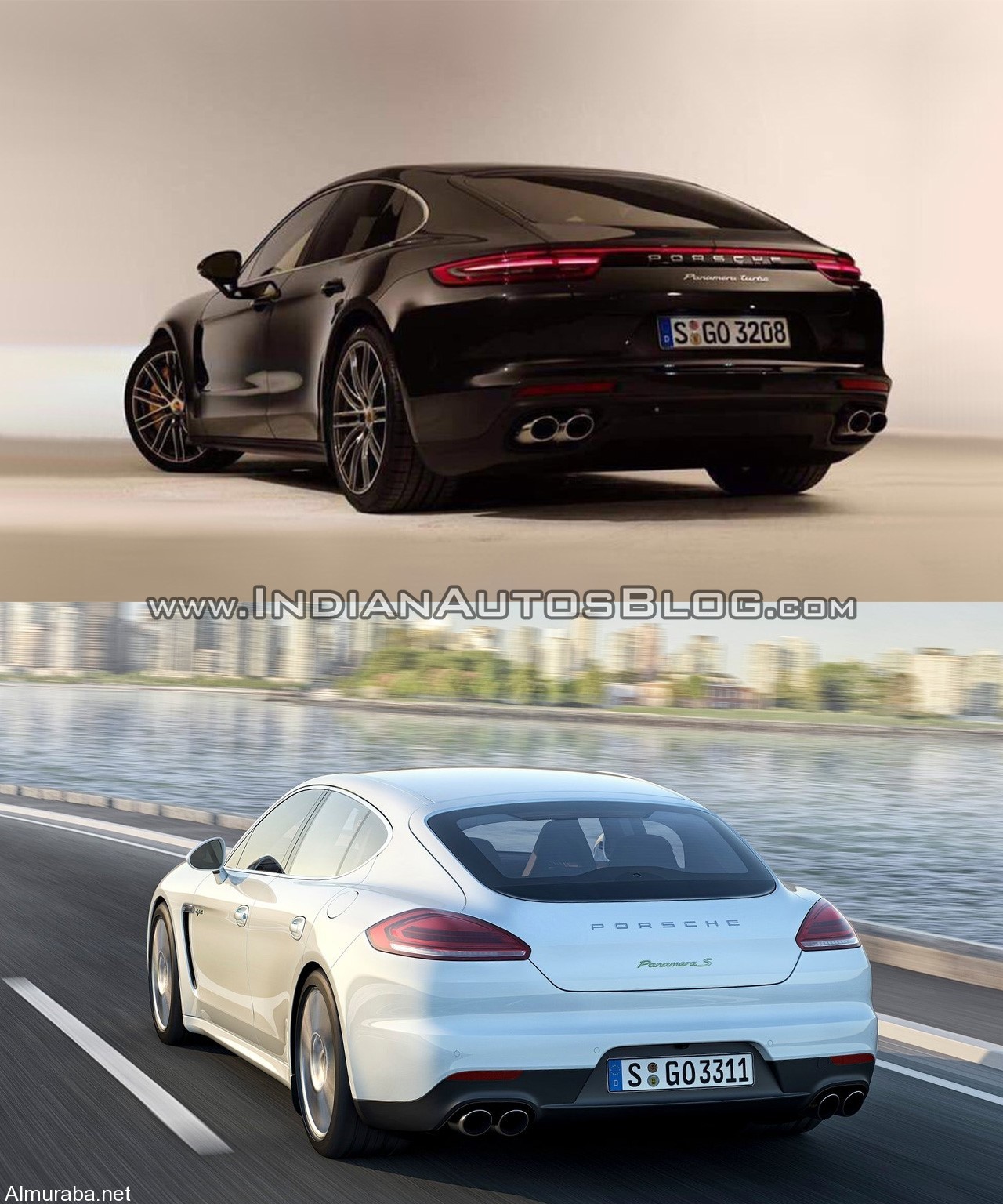 2017-Porsche-Panamera-vs.-2014-Porsche-Panamera-rear-three-quarters