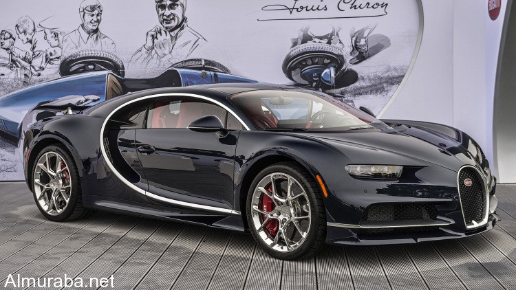 “بوجاتي” تعرض شيرون بطلاء أزرق غامق في مونتيري بكاليفورنيا Bugatti Chiron