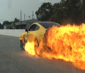 “فيديو” شاهد فورد موستنج شيلبي GT350R تحترق على الطريق