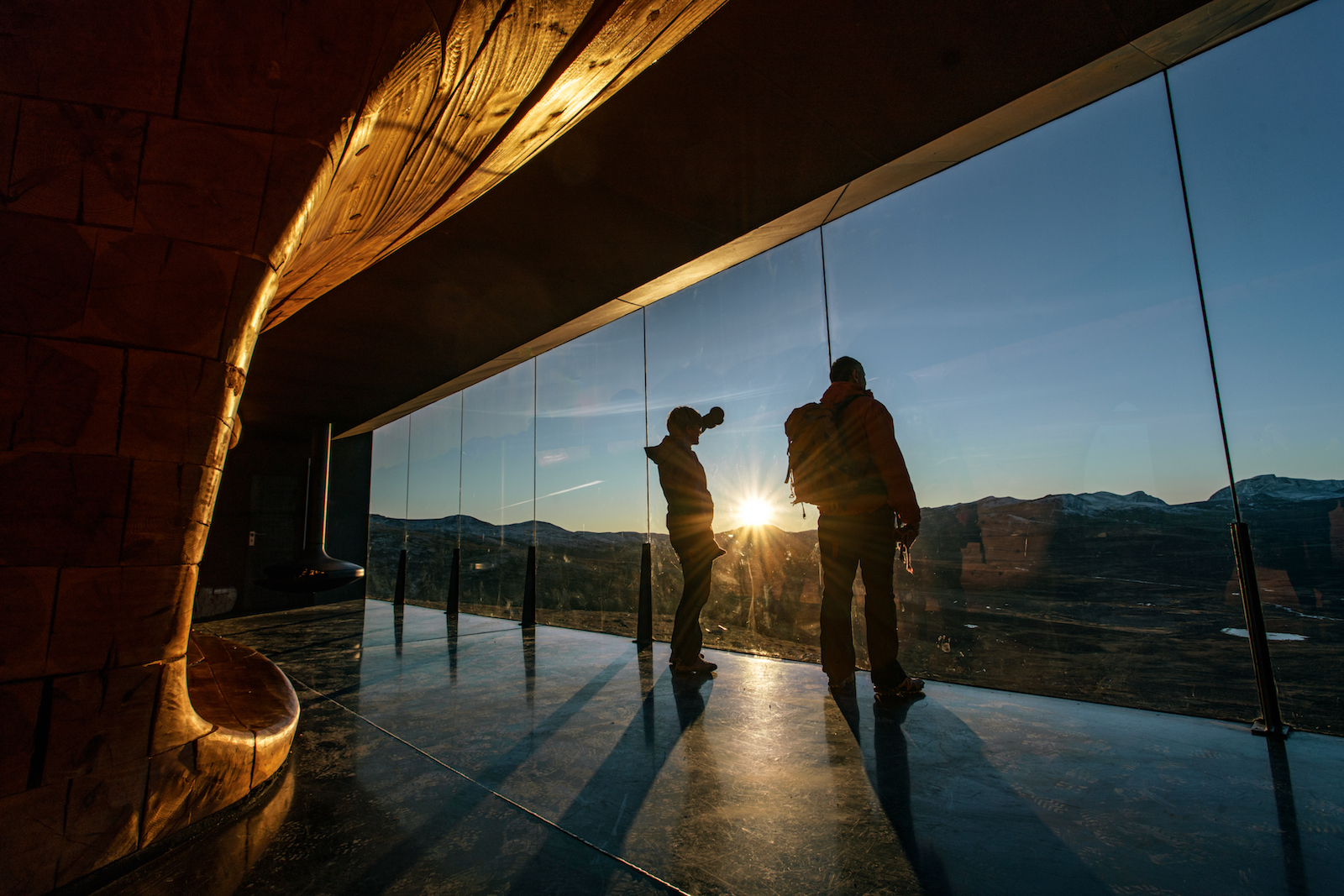 NORWAY. 2016.  The Wild Reindeer Centre Pavillion in the Dovre mountains, designed by Snøhetta.