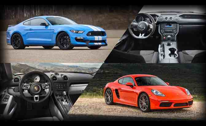 “استطلاع رأي” أيهما تفضل ؟ “بورش” 718 كايمان S أم “فورد” موستانج شيلبي GT350؟ 2017 Porsche Vs. Ford