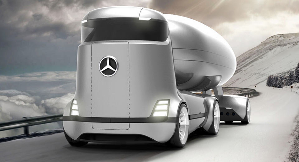 "صور افتراضية" لكونسبت الشاحنة الكهربية "مرسيدس بنز" Mercedes-Benz E-Truck 7