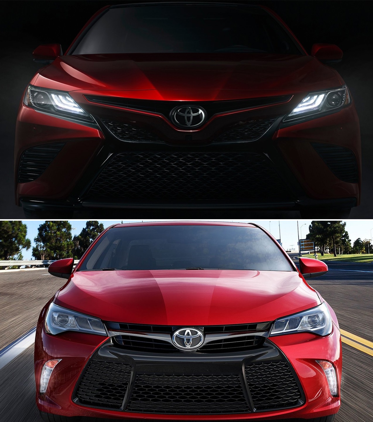 مقارنة بصرية بين "تويوتا" كامري موديل 2018 الجديد وموديل 2015 القديم Toyota Camry 5