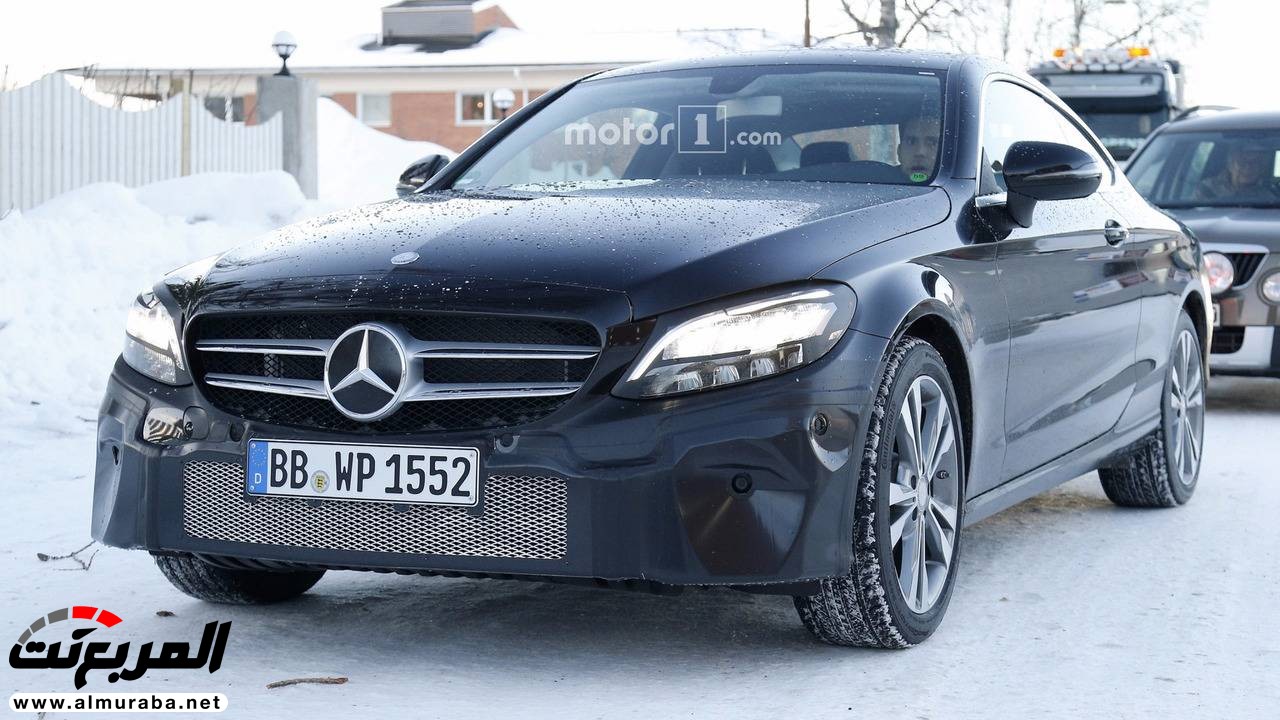 "صور تجسسية" أثناء اختبار فيس ليفت "مرسيدس بنز" سي كلاس كوبيه 2019 Mercedes-Benz C-Class Coupe 5