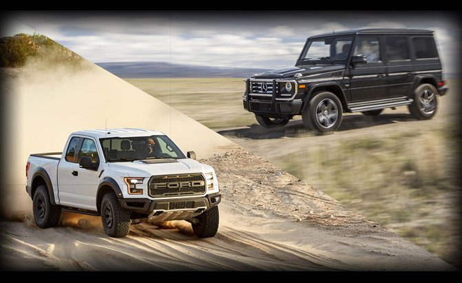 “تصويت” أي مركبة للطرق الوعرة تفضل ؟ “فورد” رابتور F-150 أم “مرسيدس” جي كلاس؟ Ford Vs. Mercedes