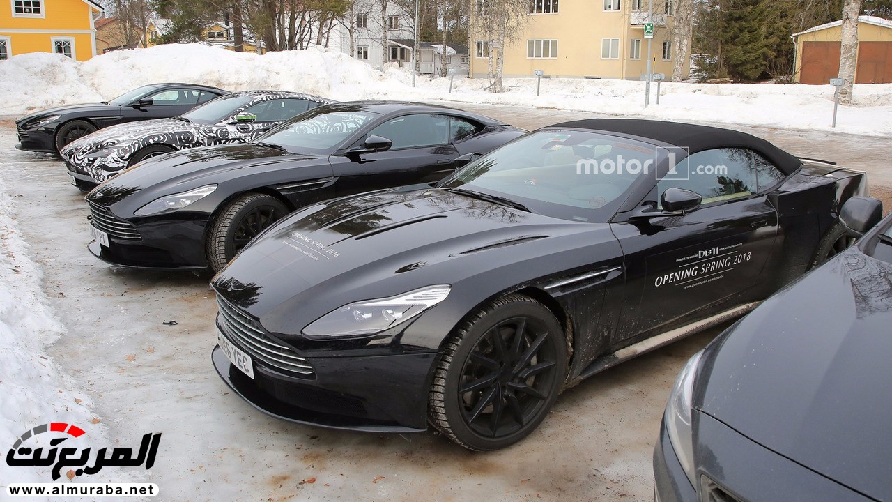 "صور تجسسية" أثناء اختبار "أستون مارتن" DB11 فولانتي بتمويهات خفيفة Aston Martin DB11 Volante 2019 16