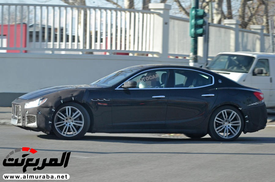 "صور تجسسية" أثناء اختبار "مازيراتي" جيبلي 2018 بفيس ليفت Maserati Ghibli 2