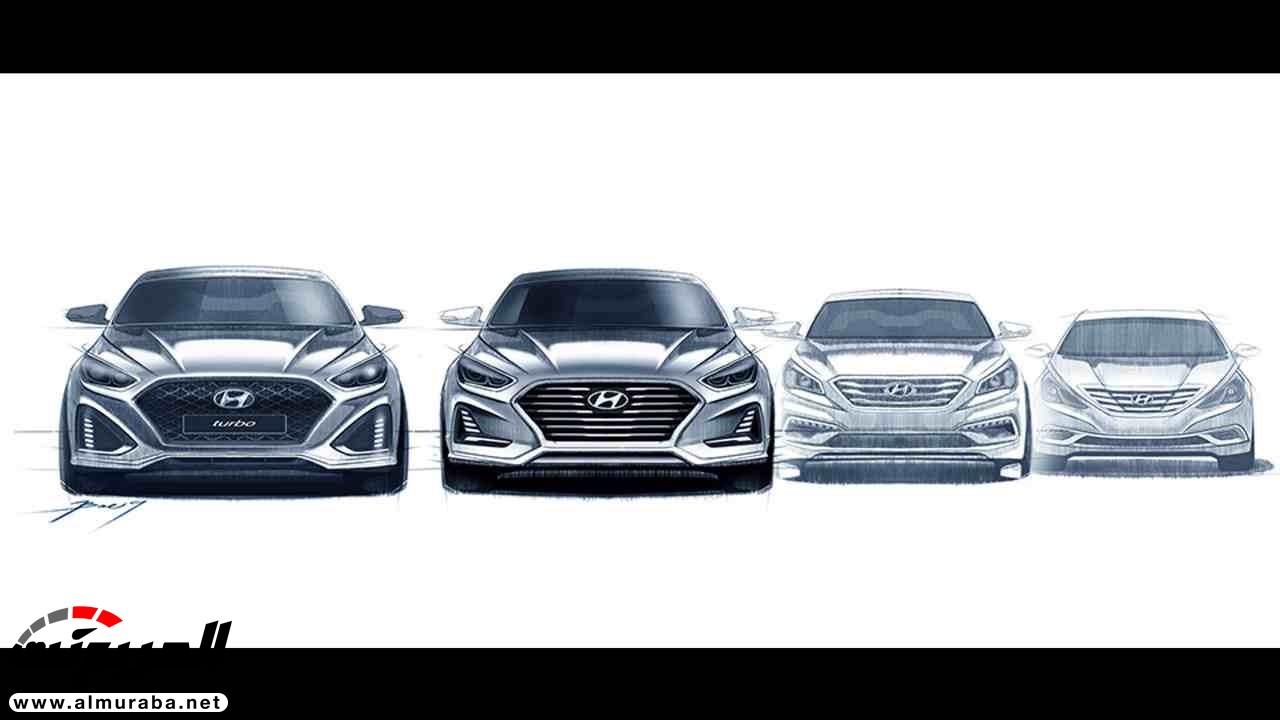 "هيونداي" تصدر رسومات تشويقية لفيس ليفت سوناتا Hyundai Sonata 2018 2