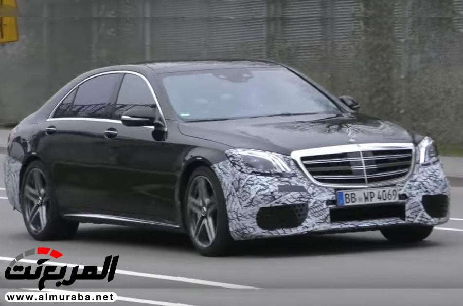 "مرسيدس S63 AMG" المحدثة 2018 تُرصد أثناء اختبارها بقوة 600 حصان وأنظمة قيادة ذاتية بالكامل 1