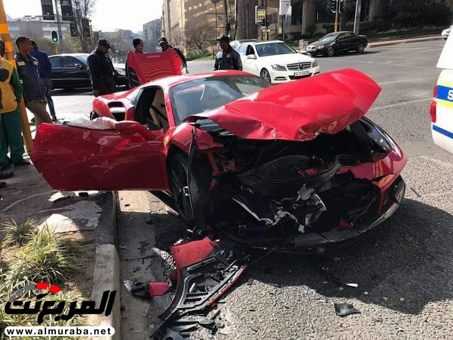 فيراري 488 سبايدر تدمر بالكامل في حادث مريع بجنوب أفريقيا 4