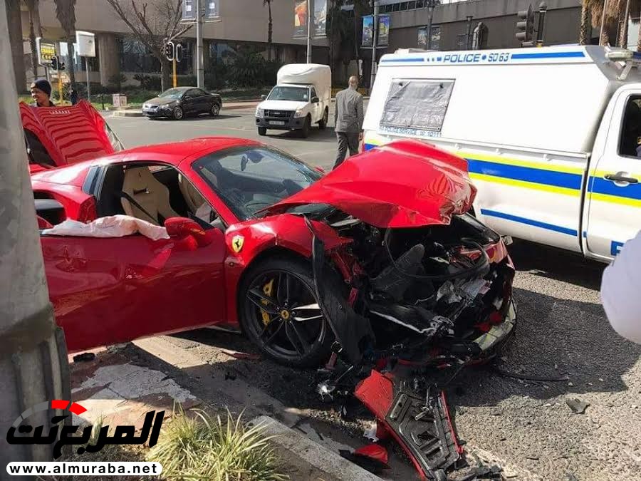 فيراري 488 سبايدر تدمر بالكامل في حادث مريع بجنوب أفريقيا 6