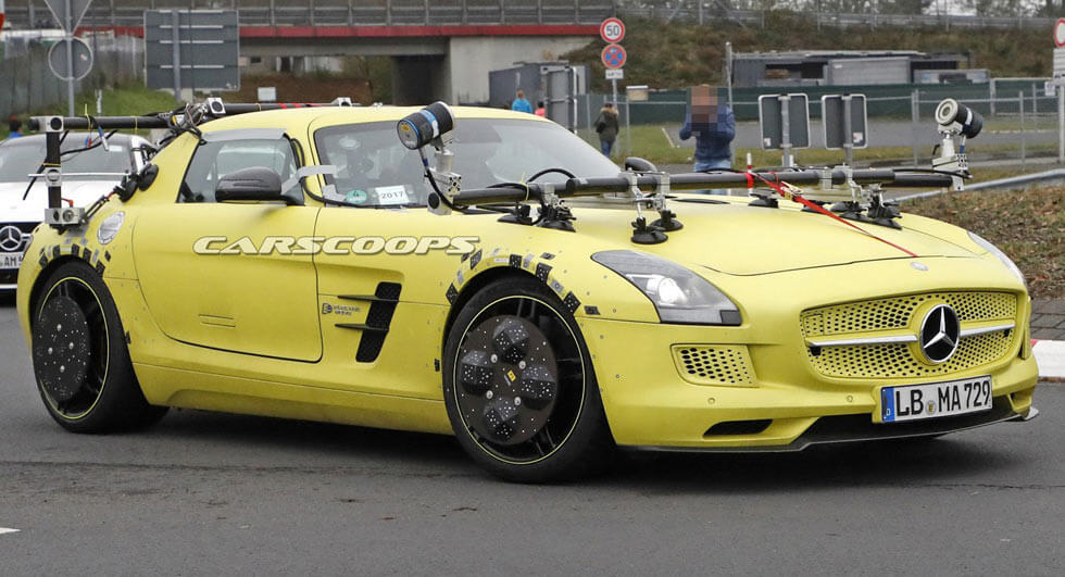 مرسيدس SLS AMG الكهربائية تظهر أثناء اختبارها - فما السبب؟ 6