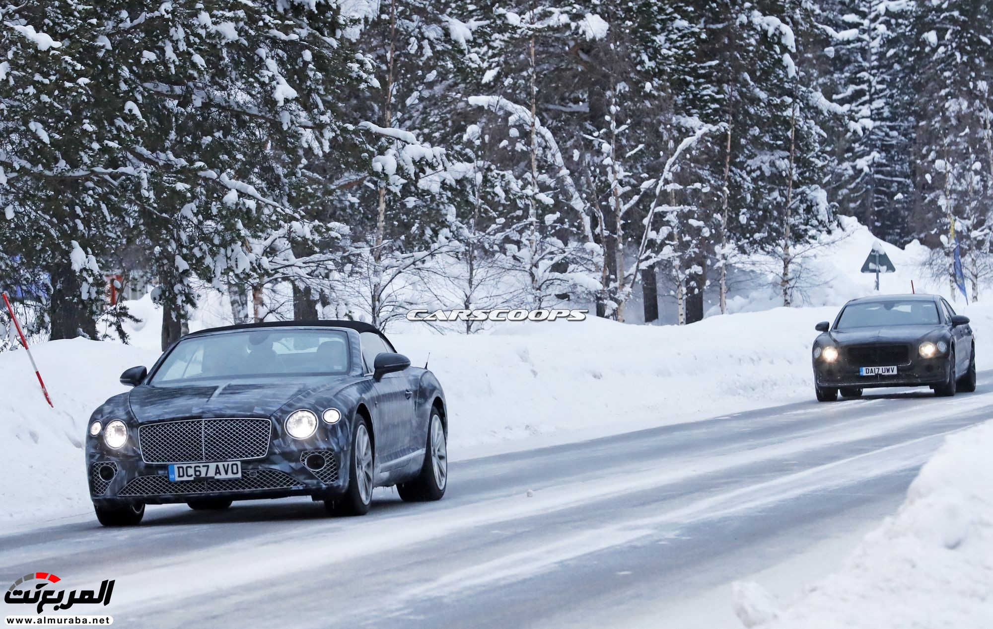 بنتلي تختبر كونتيننتال GTC وفلاينج سبير أمام مرسيدس S-Class 8