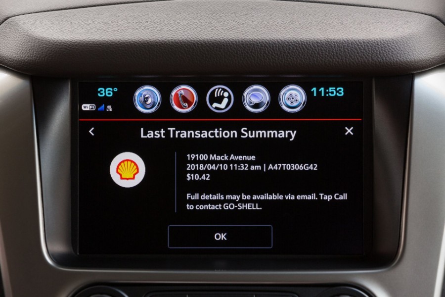 شيفروليه وشل تطلقان خدمة دفع تكلفة الوقود عبر شاشة السيارة 2