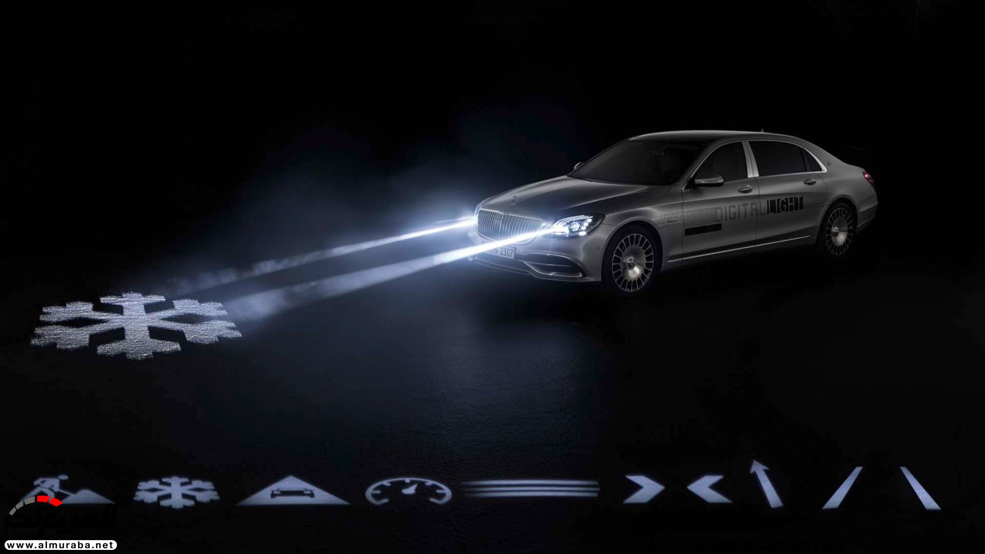 "بالفيديو والصور" مرسيدس مايباخ S-Class تتحدث بنفسها مع الناس عبر مصابيحها الأمامية 15