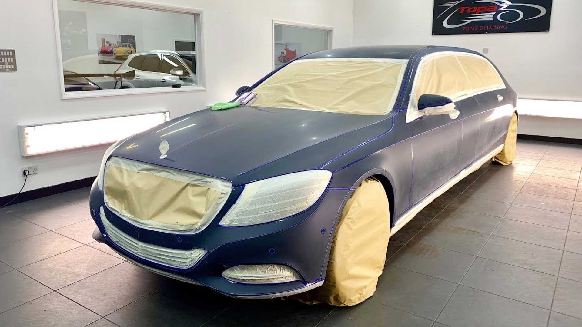 “بالفيديو” شاهد عملية العناية بطلاء مرسيدس مايباخ S600 بولمان