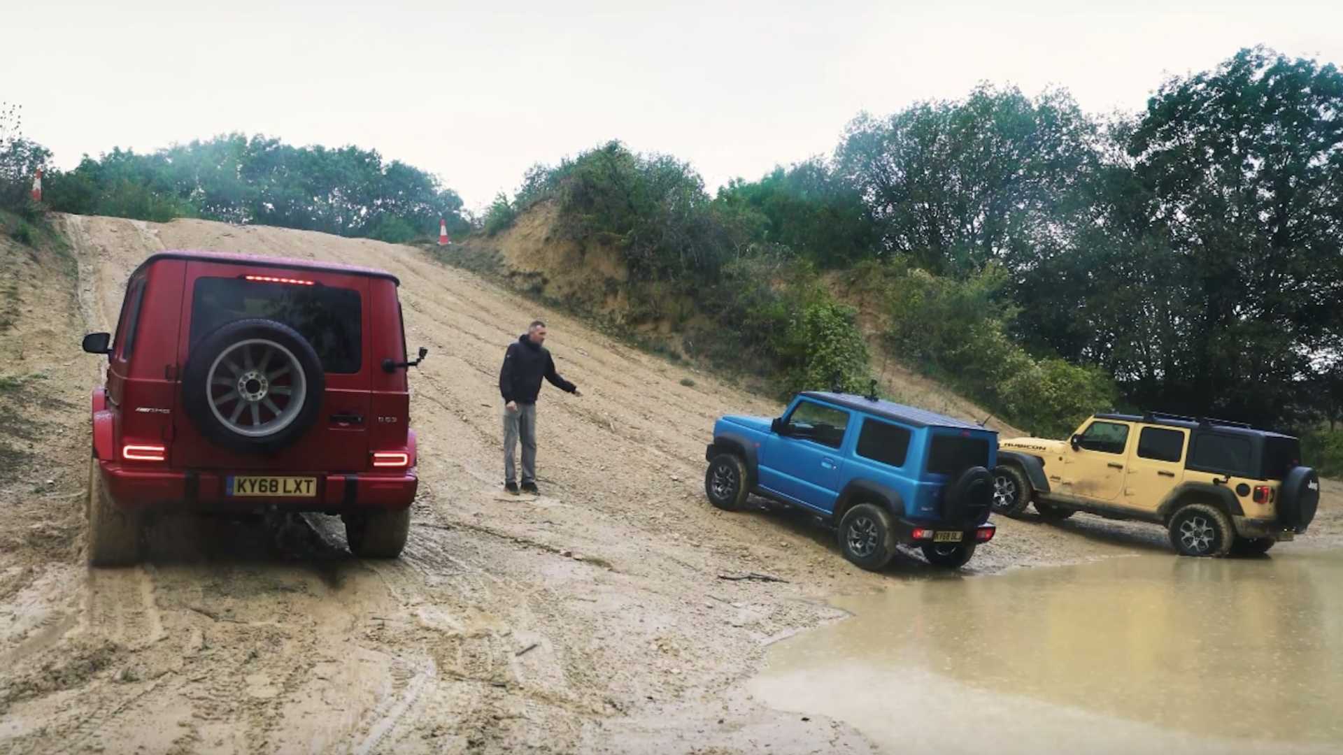 "بالفيديو" سباق تسارع لصعود التلال بين جيمني ورانجلر وAMG G63 8