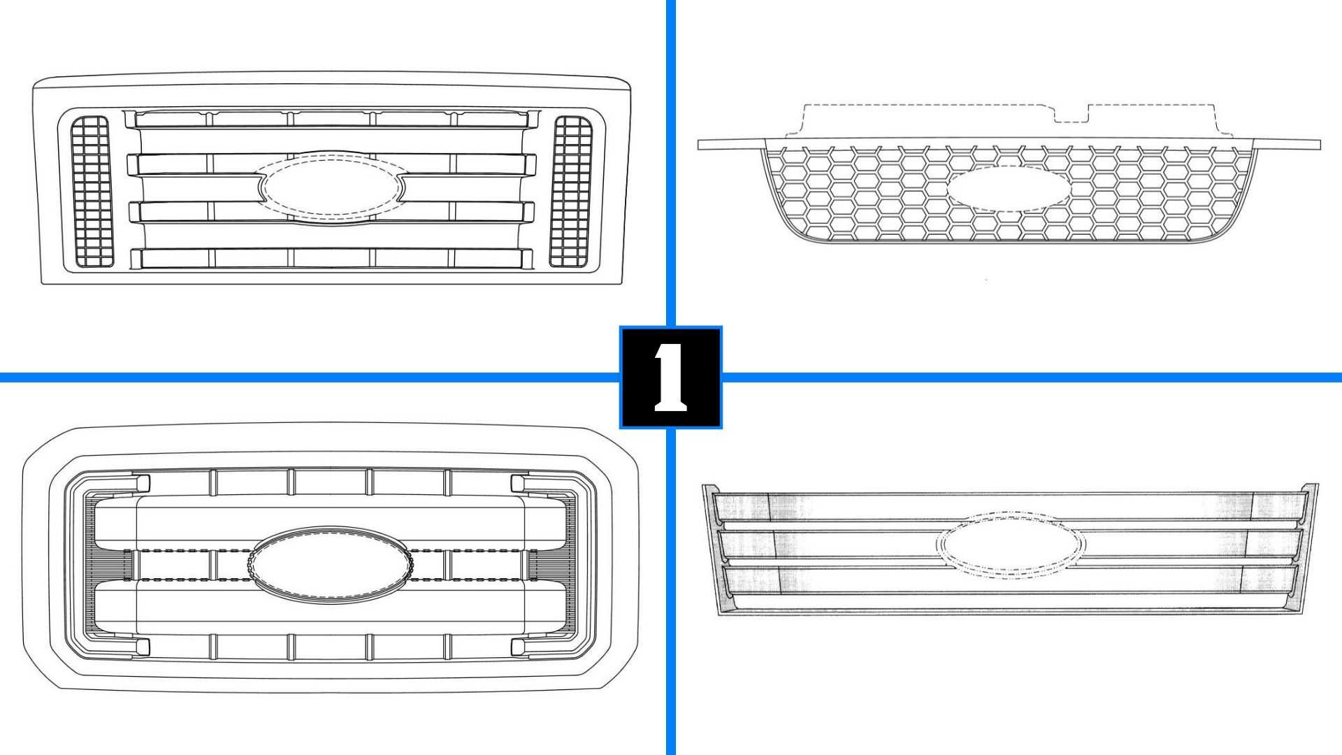 فورد تسجل براءة اختراع لأربع تصاميم جديدة للشبك الأمامي 9