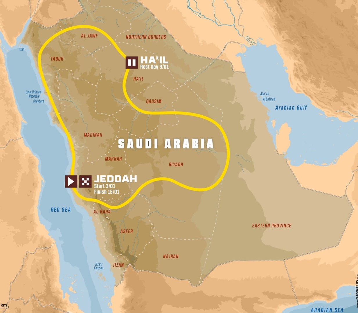 انطلاق فعاليات رالي داكار السعودية 2021 بمشاركة 559 متسابق من 49 دولة 3