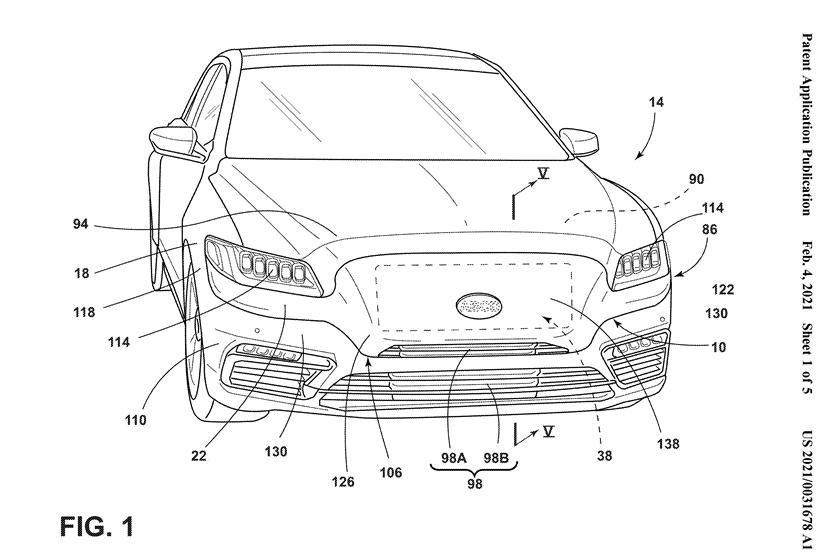 فورد تسجل براءة اختراع لشبك أمامي جديد بشعار مضيء