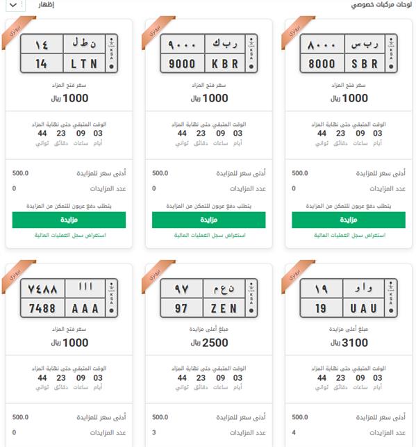 انطلاق مزاد أبشر الإلكتروني.. وهذه أبرز اللوحات وأسعارها 4