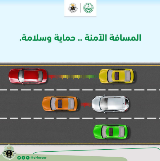 "أمن الطرق" يكشف غرامة عدم ترك السائق مسافة كافية 3