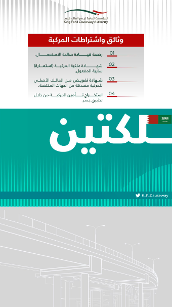 "جسر الملك فهد" يوضح الوثائق والاشتراطات اللازمة للسفر 5