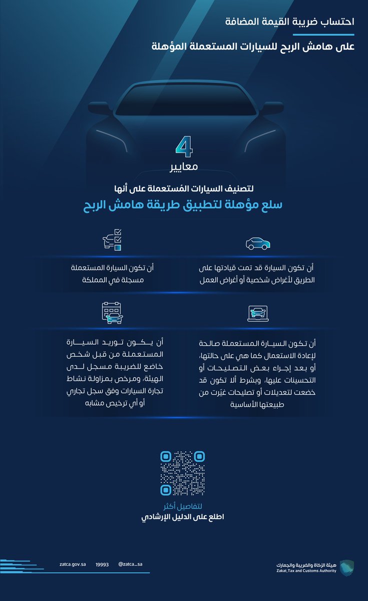 خطوات التقدّم بطلب احتساب "الضريبة المضافة" على هامش ربح بيع السيارات المستعملة 4