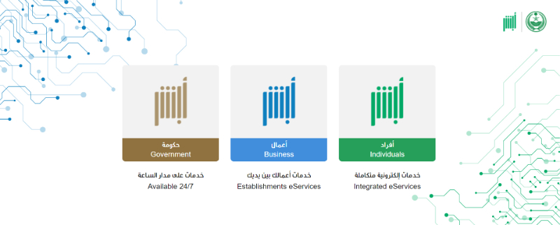 خدمات منصة أبشر للأفراد والأعمال