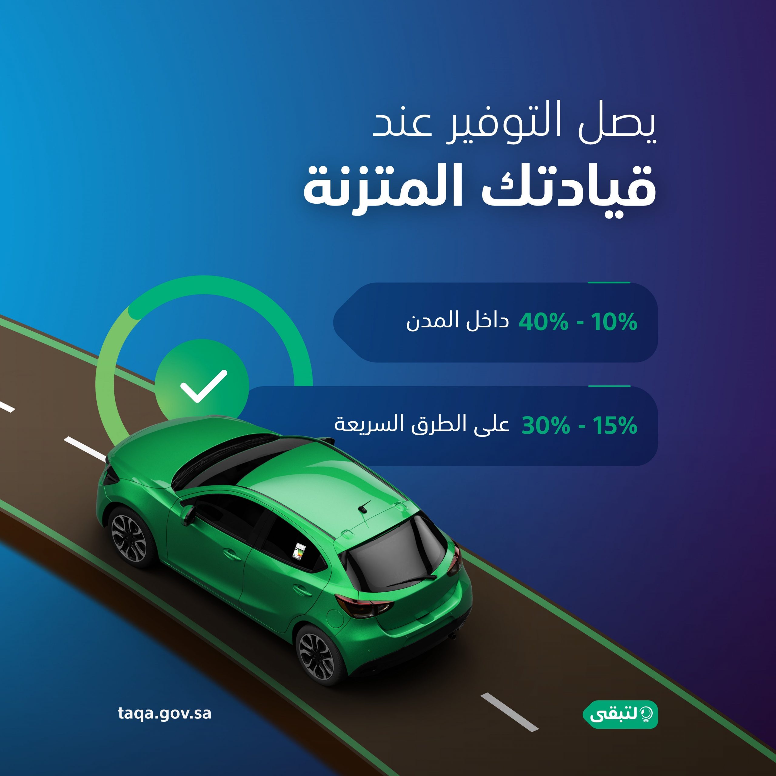 "لتبقى": القيادة المتزنة توفر 40% من استهلاك وقود مركبتك 2