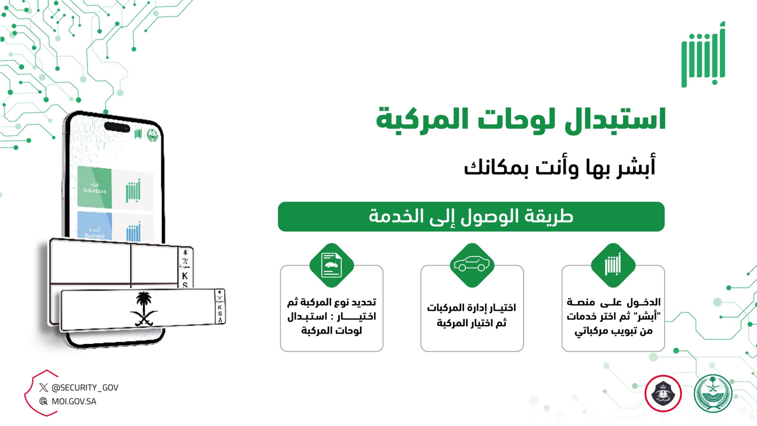 "الأمن العام" يوضح 3 خطوات سهلة لاستبدال لوحات مركبتك 2