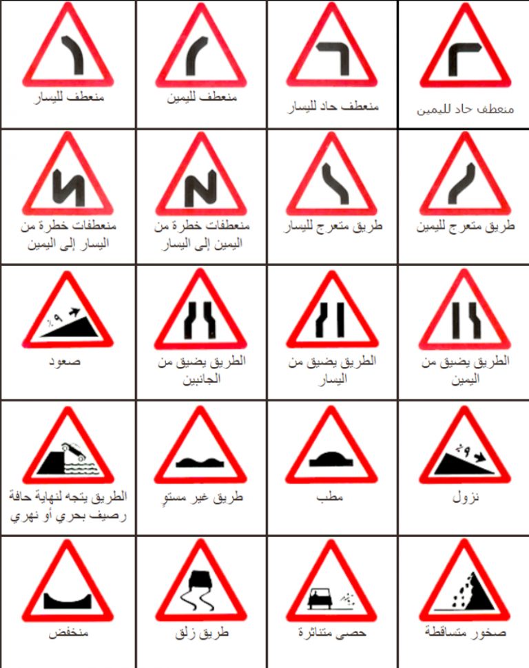 اشارات المرور كاملة في السعودية: تعرف عليها مع الشرح بالصور