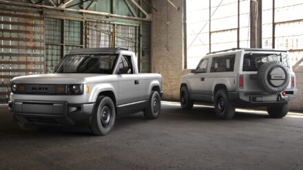 شركة سليت المدعومة من مؤسس أمازون تكشف عن بيك أب كهربائية قادرة على التحول لـ SUV بسعر 77,000 ريال!
