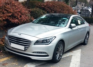 التقاط صور هيونداي جينيسيس 2015 الجديدة من كوريا على الطبيعة Hyundai Genesis 2