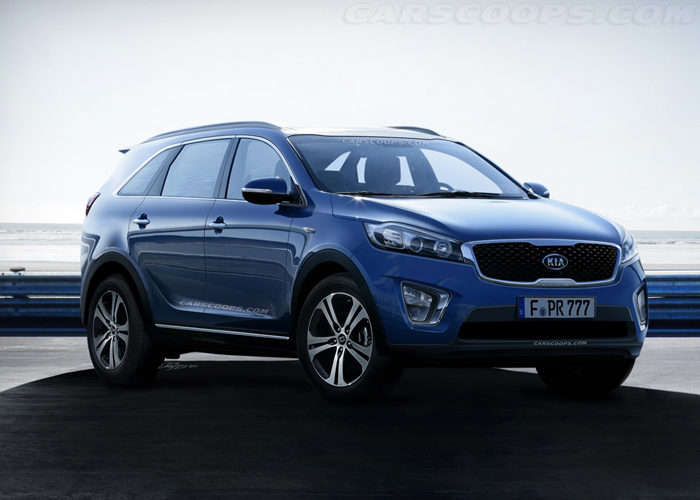 "صورة" كيا سورينتو 2015 الجديدة كلياً تظهر في اول تصميم مقارب لها Kia Sorento 10