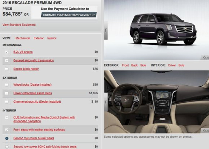 كاديلاك اسكاليد 2015 وخدمة تحديد المواصفات حسب السعر Cadillac Escalade 12