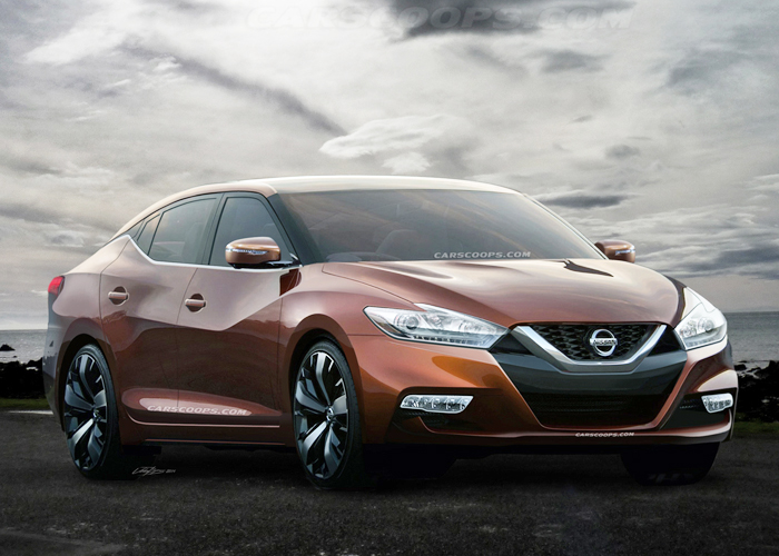 ظهور أول تصميم تخيلي لسيارة نيسان ماكسيما 2016 بتصميمها النهائي Nissan Maxima